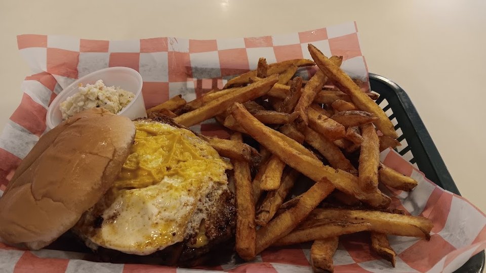Breakfast Burger and Fries